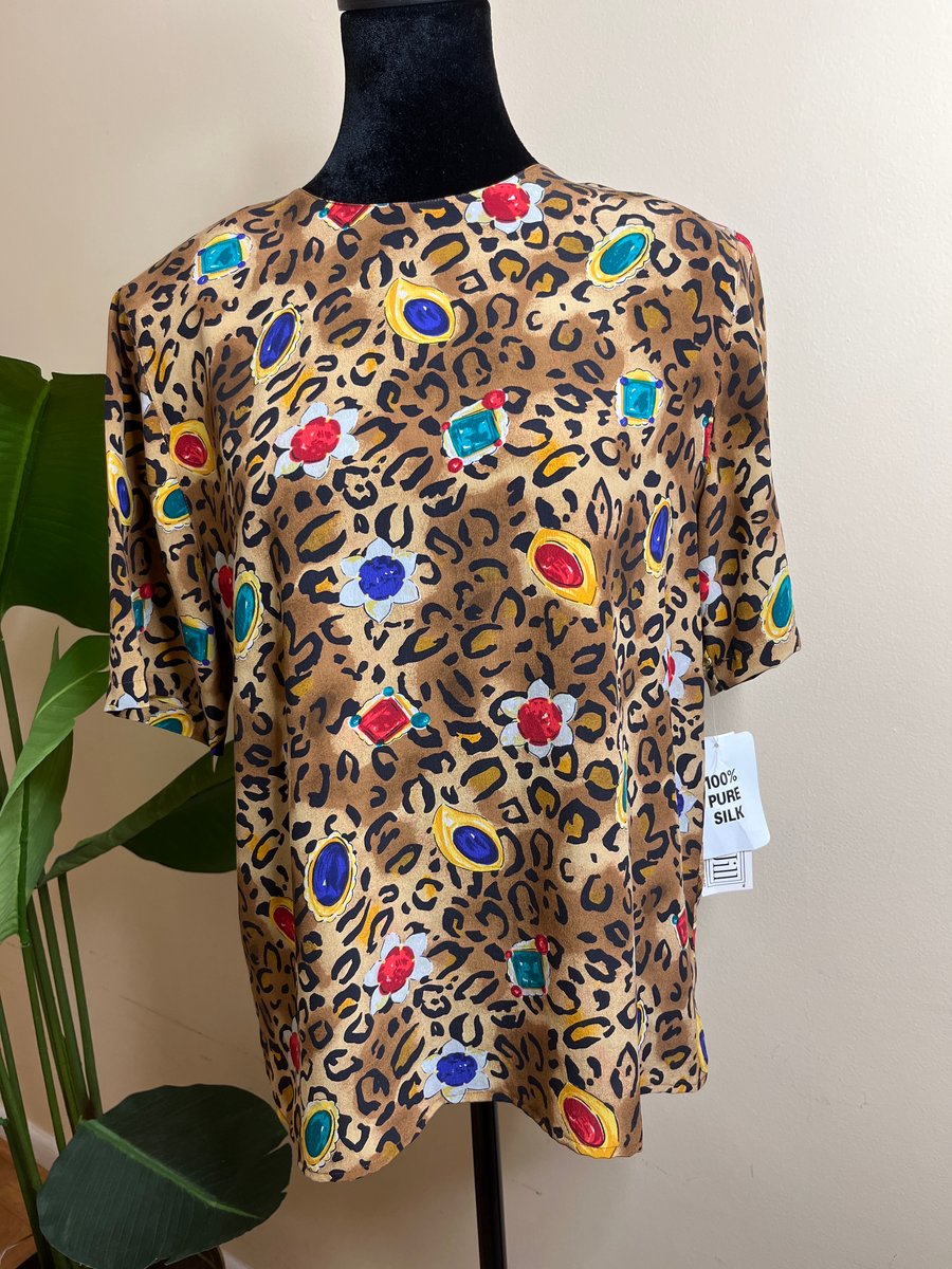 Image of Christie & Jill Silk Blouse (Size M)