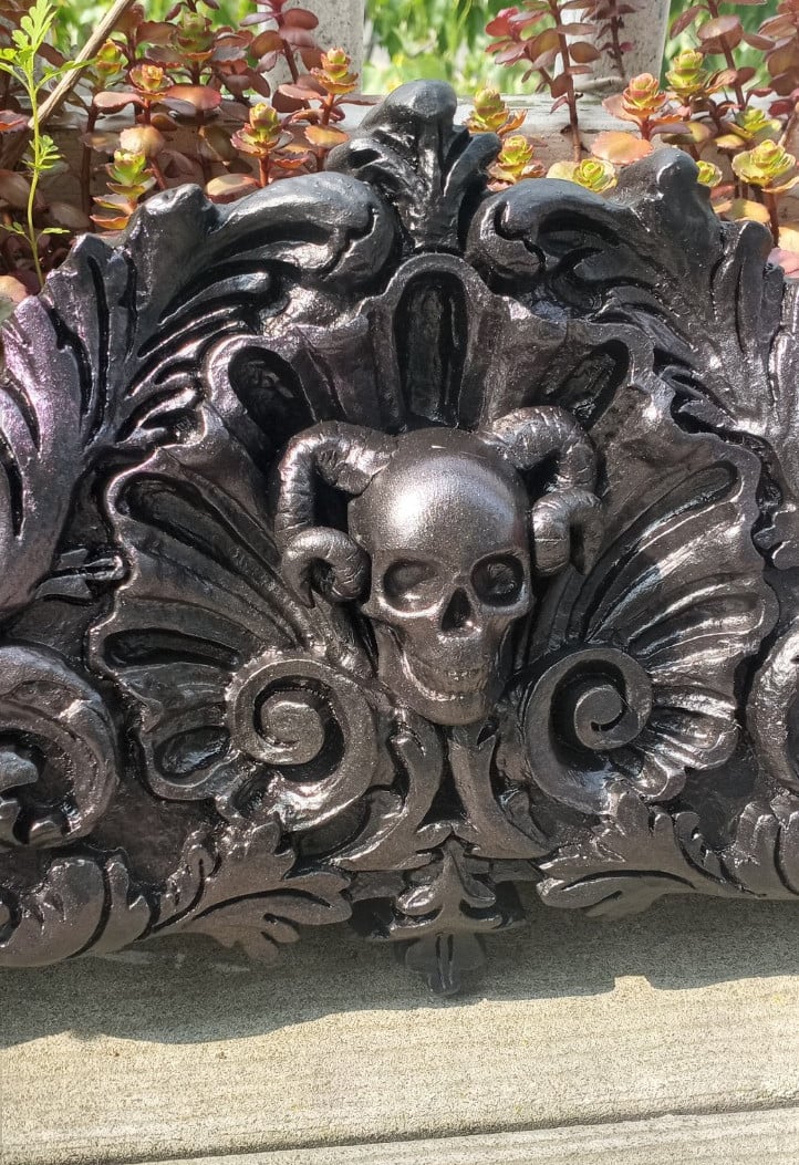 Image of Devil Skull Huge Gothic Plaque 