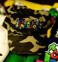 Image 1 of Creative Freedom Green Camo Dad Hats 