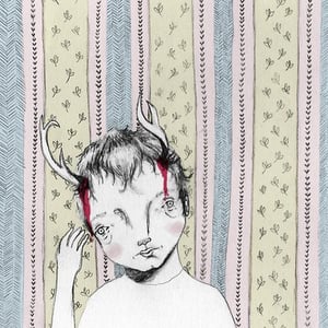 Image of Boy with Antlers Illustration Giclee Art Print