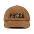 PEACE Embroidered Corduroy Hat Image 4