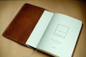 A5 Notebook Leather Cover - Brown Japanese Horse Hide