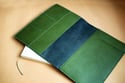 A5 Notebook Leather Cover - Olive Green Japanese Horse Hide