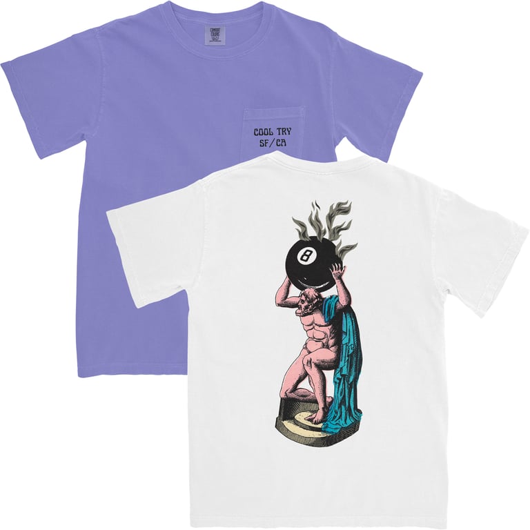 Atlas (Highs and Lows) Printed Garment-Dyed Pocket Shirt