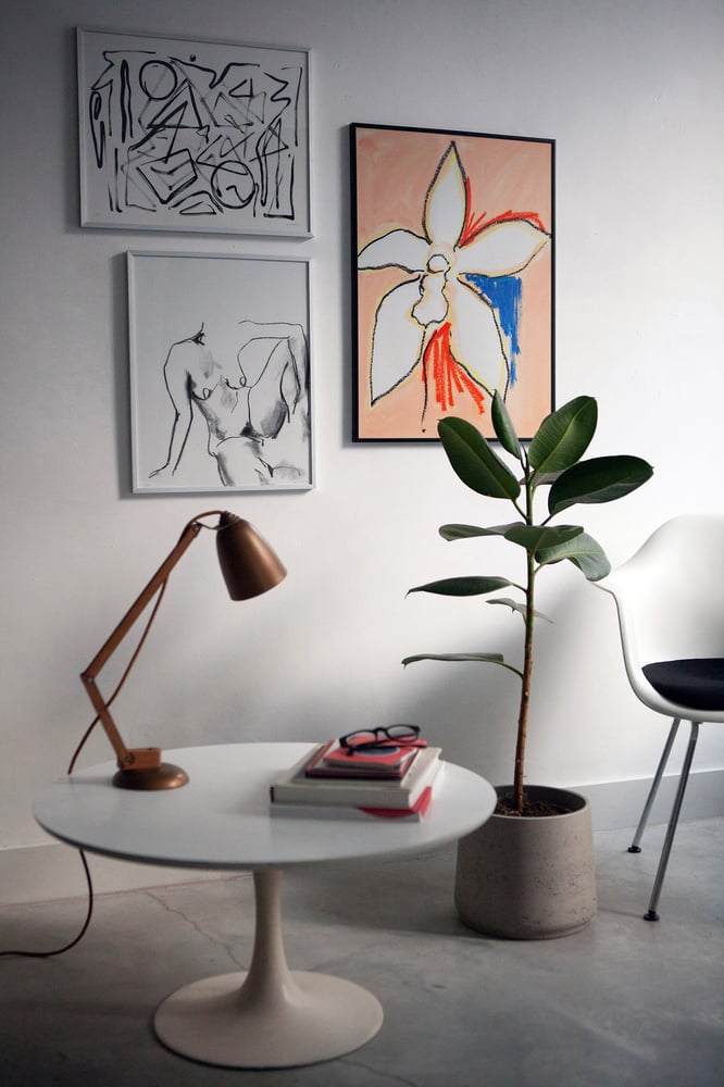 Image of Peach Orchid art print by LEFORD