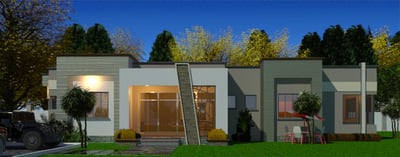 Image of 3bedroom Contemporary House plan