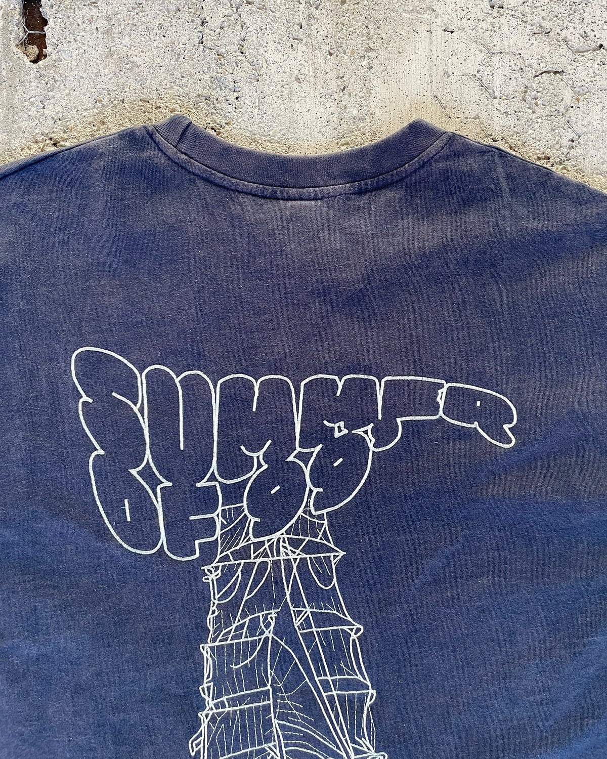 Image of Summer of 99' old washed tee - navy blue