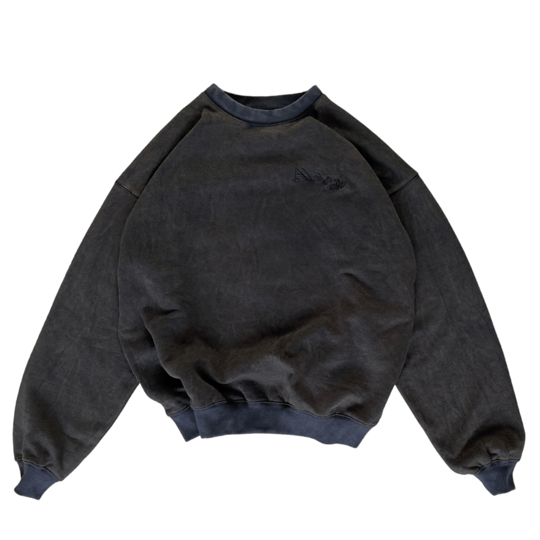 Image of Summer of 99' old washed Boxyfit  crewneck - black