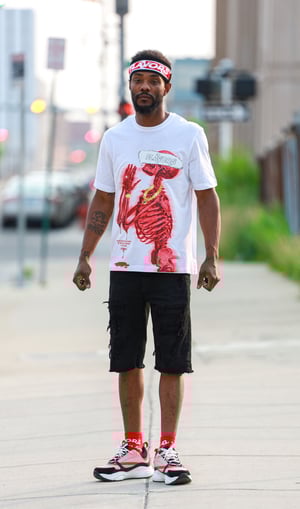 Image of Skeleton T Shirt Red