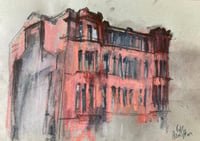 Kinning Park Cooperative Society Building - Charcoal, Soft Pastels and Pencil on Paper