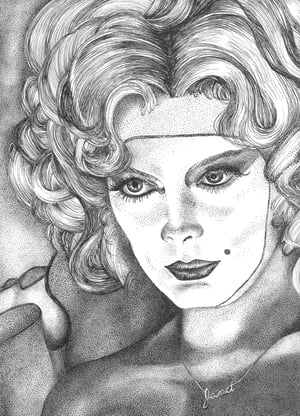 Image of PRINT - "I Feel Released",  Janet Weiss, from "The Rocky Horror Picture Show".