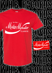 Image of Mister Monster: "Boo-Wop® Classick" T-Shirt / Sticker Combo (Red) 