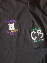 Image 1 of Cannabis Bear (CB)   Double logo  T shirt