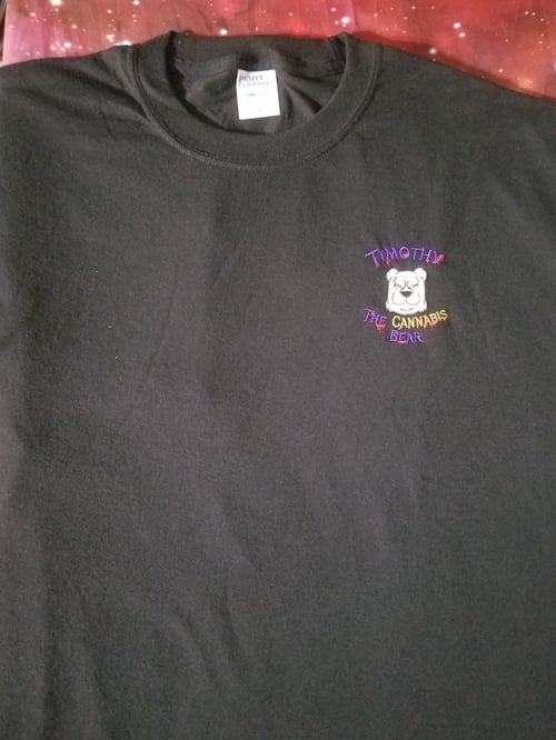 Image of Cannabis Bear (CB)   Double logo  T shirt