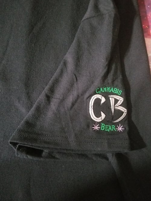 Image of Cannabis Bear (CB)   Double logo  T shirt