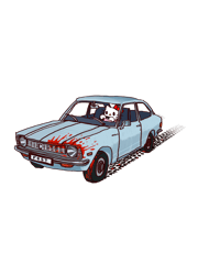 Image 1 of hit and run kitty keychain