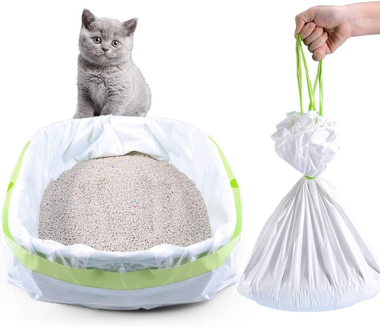 PETOCAT Litter Box Liners, 34 Count Jumbo Cat Litter Pan liners,