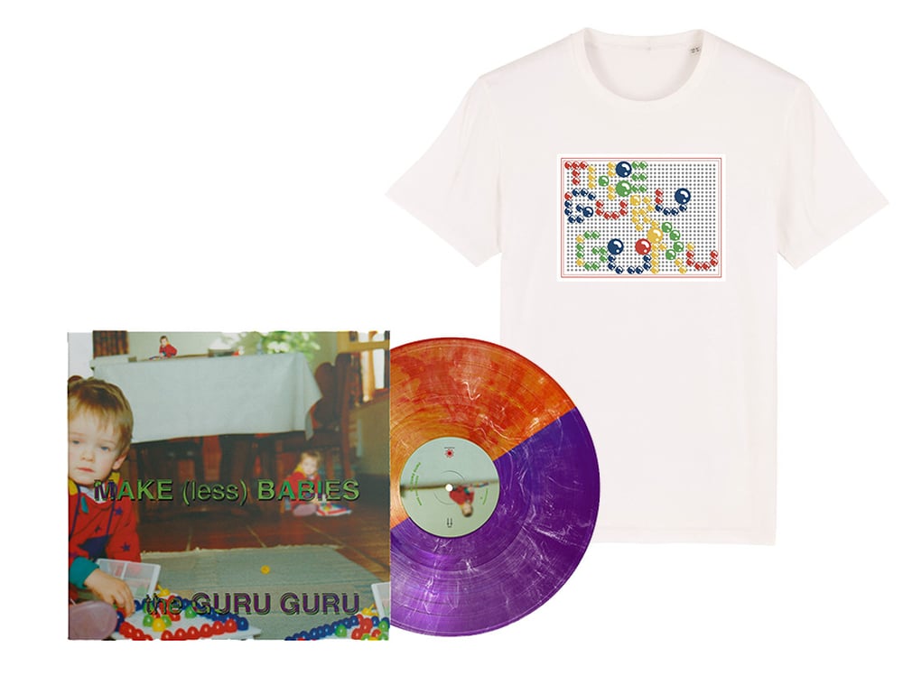 Image of PRE-ORDER - Limited edition vinyl + white mosaic toy print t-shirt // PACKAGE DEAL
