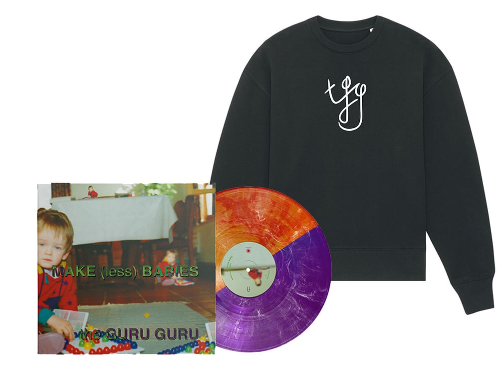 Image of PRE-ORDER - Limited edition vinyl + Black jumper white embroidered logo // PACKAGE DEAL