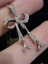 ORIGINAL EDWARDIAN 18CT PLATINUM DIAMOND NATURAL BOW NECKLACE
