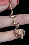 EDWARDIAN 9CT NATURAL RUBY AND PEARL SNAKE PENDANT