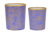 Tealight holders, set * Big chrysanthemum * Lilac