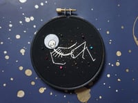 Image 5 of Space Skeleton 4" Embroidery Hoop