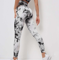 Image 3 of Scrunch Butt Marble Leggings