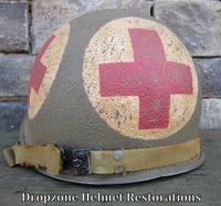 Image 5 of WWII M-1 Helmet U.S. Army Medic 4-Panel