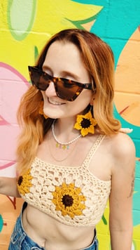 Image 2 of Sunflower Earrings