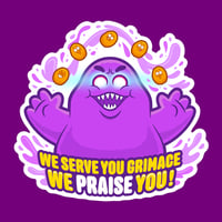 Image 1 of PACK OF 5 "GRIMACE SHAKE" STICKERS!