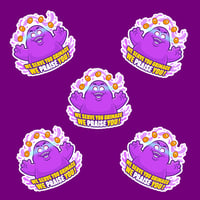 Image 2 of PACK OF 5 "GRIMACE SHAKE" STICKERS!