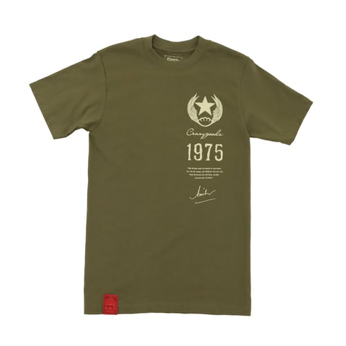 Image of "Djassi's Garden" Olive Tee - Amilcar Cabral