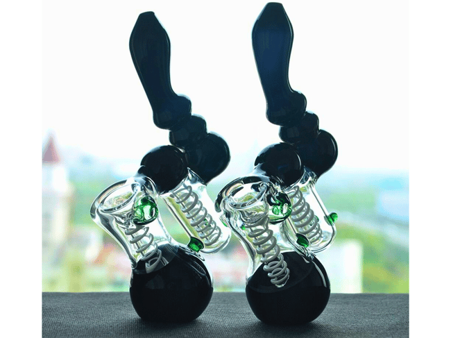 Double Chamber Bubbler Tobacco Glass Water Pipe - Legion Glass Pipes