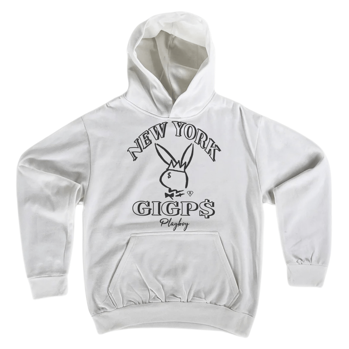 White 2025 playboy hoodie