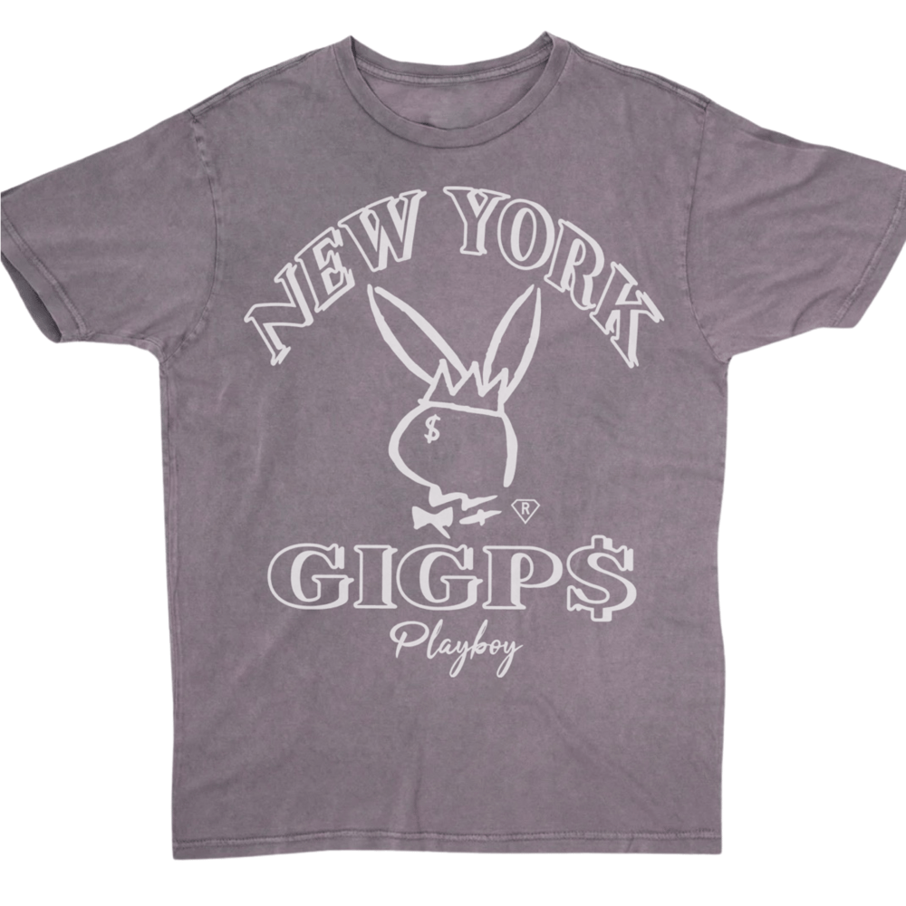 Image of NYC PLAYBOY TEE (STONE GREY)