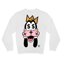 GIGP$ “DONT BE A GOOFY” CREWNECK (WHITE)