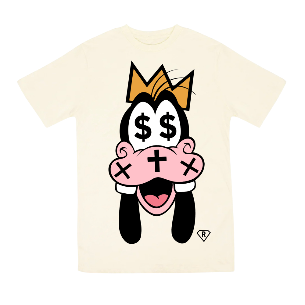 Image of GIGP$ “DONT BE A GOOFY” COTTON TEE (BONE)