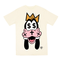 GIGP$ “DONT BE A GOOFY” COTTON TEE (BONE)