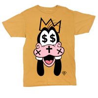 GIGP$ “DONT BE A GOOFY” COTTON TEE (MUSTARD)