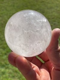 Image 5 of Clear Quartz Sphere With Rainbows #1431