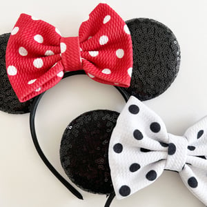 Image of Classic Minnie Ears with Polka Dot Bows