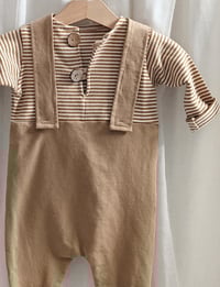 Image 2 of Baby boy onesie for sitter photoshoot | Jack | 9-12 months | camel | 9-12 months | cake smash
