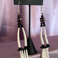 Image 4 of 6 Tier Dentalium Earrings