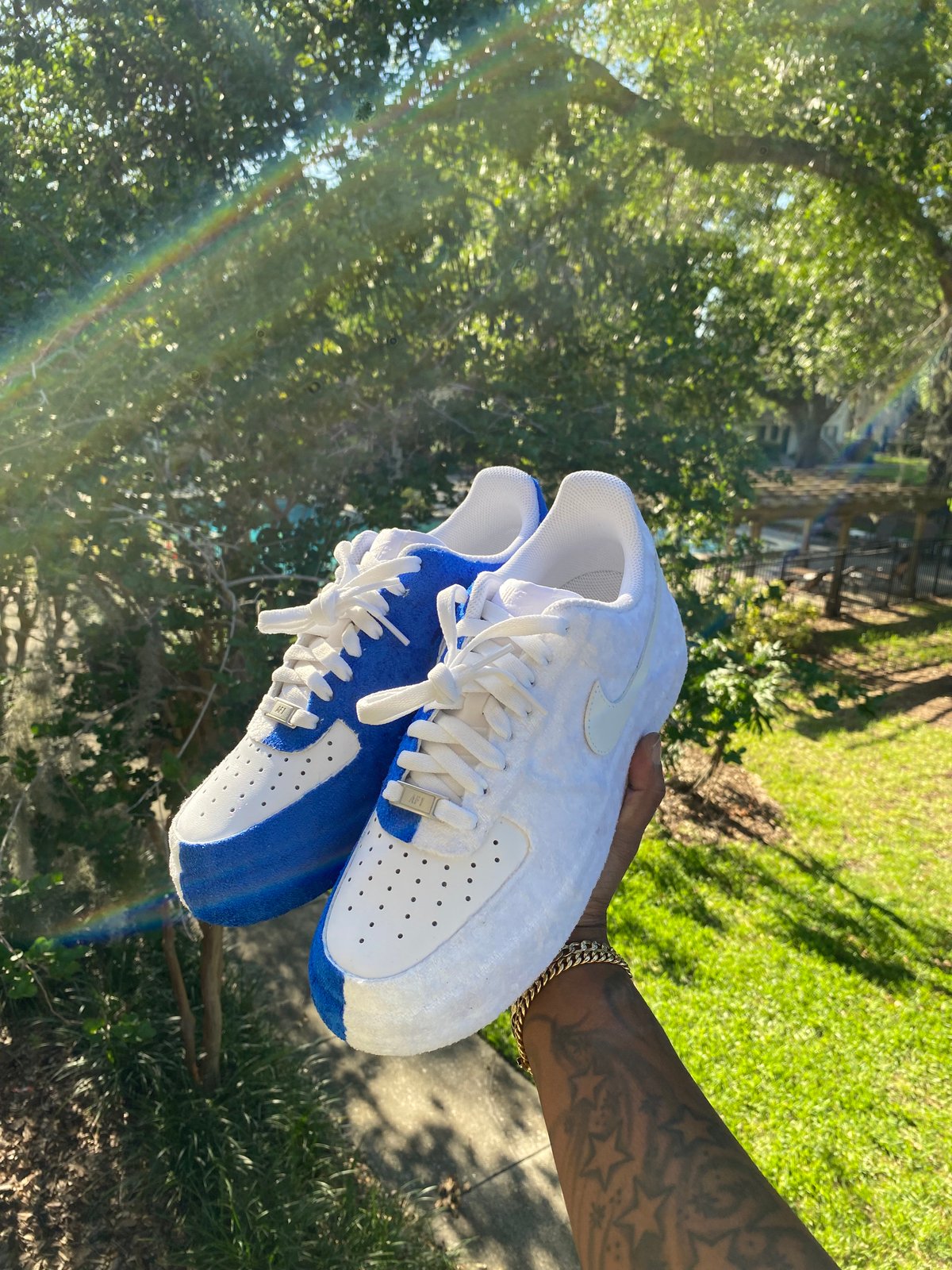 Velvet AF1 s blue white Poverty2Paradise