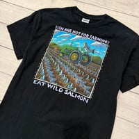 Image 2 of Vintage Ray Troll Fish Are Not For Farming, Eat Wild Salmon Tee - M