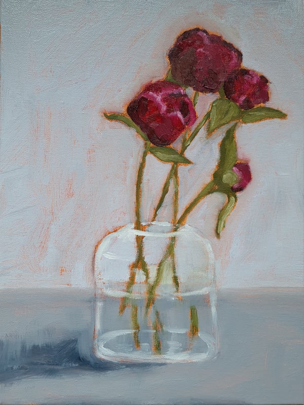 Image of Vase de pivoines