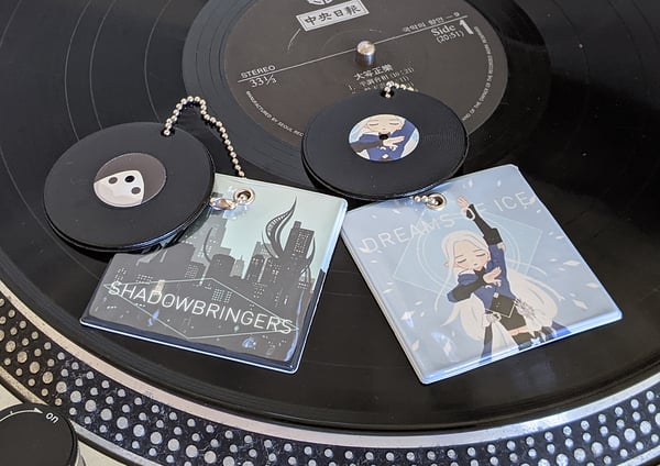 Image of FFXIV Mini Vinyl Record charms