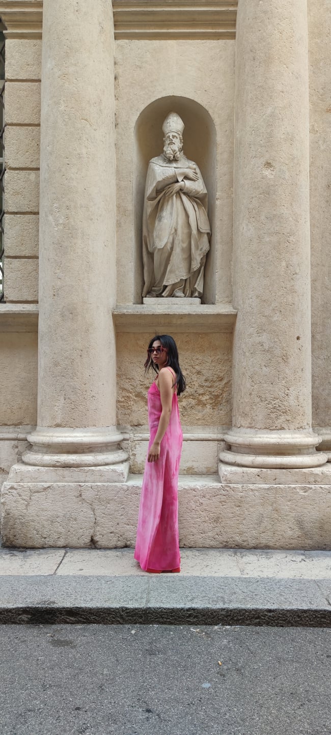 ABITO SOTTOVESTE IN PURA SETA, PINK