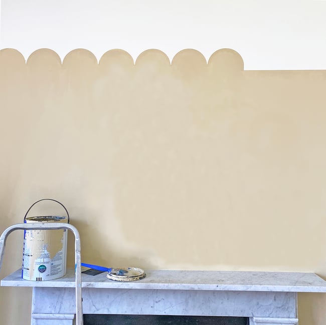 Scallop Edge Wall Stencil Nicolette Tabram Stencils